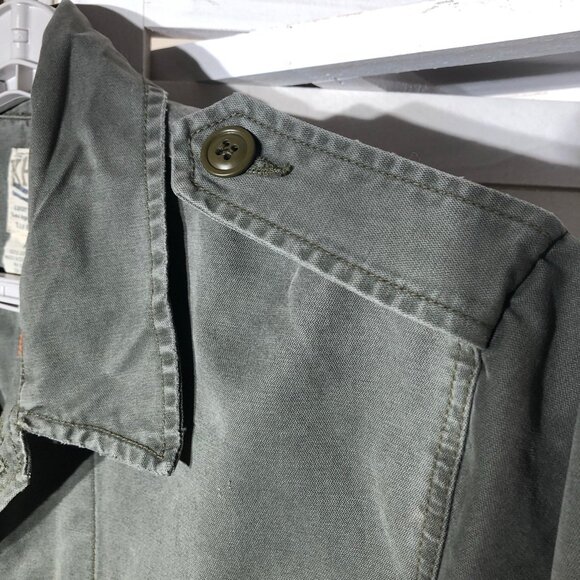 Lucky Brand Cotton Jacket NASA Patches Cargo Pockets Military Green Men’s sz M - Picture 14 of 16